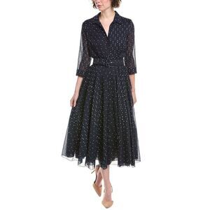 Samantha Sung Womens Aster Midi Dress, Blue